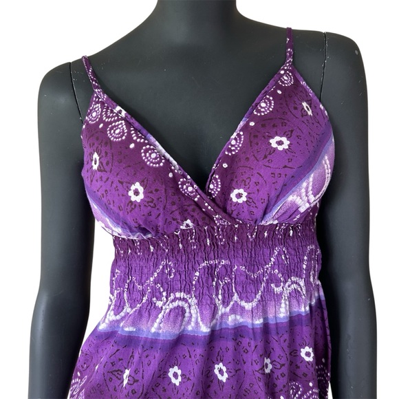 Vintage Dresses & Skirts - Vintage Purple Floral Midi Dress